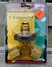 Stansport Female Fittings Y Connector For Propane New Package Brass. Fixed Price $12.50.