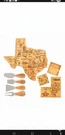Totally Bamboo Texas State Cutting Board, Cheese Knife Set With Coaster,. Fixed Price $25.00.