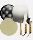 Nexgrill Pizza Kit 5 Piece Stone Pan Peel Cutter Outdoor Cooking Set. Fixed Price $23.50.