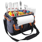 Large Bbq Grill Caddy With Paper Towel Holder, Foldable Insulated Picnic Orga.... Fixed Price $39.05.