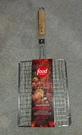 Food Network Stainless Steel Wood Large Grill Basket Flipper Lockable. Fixed Price $19.99.