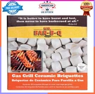 Outdoor Bbq Ceramic Grill Briquettes 60PCS Even Heat Reduce Flare Ups. Fixed Price $43.44.
