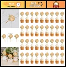 36 Pcs Wedding Cupcake Toppers - Green & Mrs Decorations, Wood Picks. Fixed Price $49.99.