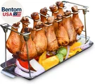 Chicken Leg Rack For Grill With Drip Tray - Easy To Use 12 Slots Wing. Fixed Price $28.57.