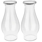 Oil Lamp Chimney Replacement Clear Hurricane Glass Shade (wave Styl. Fixed Price $35.72.
