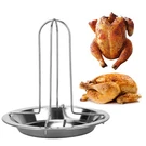 Beer Can Chicken Roaster Rack For Grill Oven Chrome Steel Stand Bbq Cooker. Fixed Price $11.89.