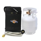 Propane Tank 5LB With Gauge 5-FT Adapter Hose Camping Flame King Hauler Carry. Fixed Price $179.99.