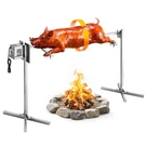 56" Electric Bbq Rotisserie Grill Kit 132LBS Adjustable 8-LEVEL Height AC120V. Fixed Price $113.99.