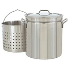 Bayou Classic 1124 24-QT Stainless Stockpot W/lid And Basket Includes Vented .... Fixed Price $152.75.