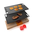 Nutrichef Cast Iron Reversible Griddle 18X10 Inch Pre-seasone... Usa Fas. Fixed Price $51.65.