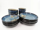 Dish Maison Deep Blue Ceramic Dinnerware Set, 15-PIECES New Style. Fixed Price $79.99.