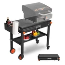 Portable Folding Grill Cart Blackstone Griddle Stand Large 31 X17.5 Solid. Fixed Price $209.99.