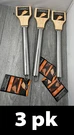 3PK Mr. Bar-b-q Stainless Steel & Natural Wood Grill Scrapers New Other. Fixed Price $19.95.