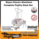 Turkey Poultry Rack Complete Set Aluminum By Bayou Classic 0835 Deep Frying. Fixed Price $36.88.
