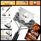 Bristle-free Grill Brush With Scraper, 18" Handle Bbq Cleaner For Gas/charcoal. Fixed Price $25.99.