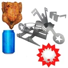 Tom's Ridiculous Things Merica Biker Motorcycle Beer Can Chicken Holder - Sta.... Fixed Price $47.13.