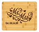 Custom & Mrs Engraved Cutting Board W/ Date 13.75" 11" - 10 Characters Max. Fixed Price $39.99.