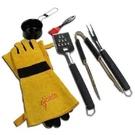 Vision Grills Barbecue Accessory Kit - GLOVES,3 Piece Tool Set, Sauce Pot, Brush. Fixed Price $74.99.