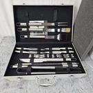 Read Sharper Image 22PC Bbq Grill Tool Set Stainless Steel W Carrying Case. Fixed Price $24.95.