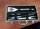 Leeds-beringer Main & Wine Bbq Grill Tool Stainless Steel Set Metal Case. Fixed Price $6.98.