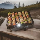 Indoor Outdoor 13 X 10 Shish Kabob 7 Piece Grill Set New. Fixed Price $14.00.