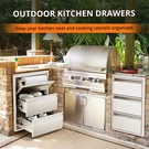 Garvee Outdoor Kitchen Drawers Paper Holder 3-LAYER Access Stainless Steel Bbq. Fixed Price $139.49.