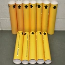(12) Brady Marker 4010-C, 41908, Fits 2-1/2" To 3-7/8" Pipe, Yellow Plastic. Fixed Price $79.95.