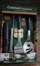 Cuisinart Outdoors 5 Piece Grill Tool Set, Stainless Steel Bbq Accessories. Fixed Price $20.00.
