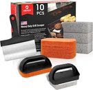 "meker Griddle Cleaning Kit 10-PIECE Flat Top Grill Cleaner With Scraper,. Fixed Price $24.99.