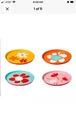 Ikea Sommar 2019 6" Metal Trays Plates Retro Flowers New In Open Pkg. Fixed Price $29.99.