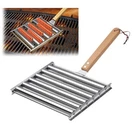 Stainless Steel Hot Dog Roller Bbq Dor Grill With Wooden Handle. Fixed Price $18.99.