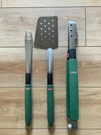 Vintage Coleman Bbq Grill Tool Set - Fork Tongs Spatula Excellent Condition. Fixed Price $39.95.
