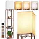 Floor Lamp With Shelves For Living Room Brown, Shelf 3 Cct Le.... Fixed Price $56.22.