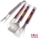 Bbq Tool Set 3 Piece Stainless Steel Sportula Tongs Grill Fork W/ Bottle Opener. Fixed Price $75.88.