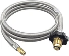 Pol X 1/4" Inverted Male Flare Rv Propane Pigtail Hose, 6FT Stainless Silver. Fixed Price $28.88.