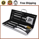 Pure Garden Stainless Steel Bbq Grill Tool Set With Storage Case Outdoor HW03112. Fixed Price $19.99.
