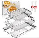 Air Fryer Basket For Oven, 2 Set Tray & Pan W/ 60PCS Parchment Papers. Fixed Price $25.00.