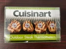 Cuisinart Outdoor Steak Thermometers Stainless Steel New Box Set Of 4. Fixed Price $5.95.