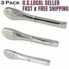 Stainless Steel Kitchen Tongs Serving Utensils Bbq For Cooking Heavy Duty. Fixed Price $9.99.