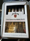 Jim Beam 5 Piece Stainless Steel Barbecue Tool Set. Fixed Price $39.00.