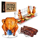 Modern Innovations Grill Racks, Chicken Leg Drumstick Holder, Beer Can C.... Fixed Price $52.79.