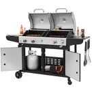 Royal Gourmet 2-BURNER Gas And Charcoal Combo Grill, With Two Side Shelves. Fixed Price $384.99.