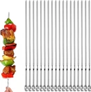 18PCS Kabob Skewers Flat Metal Bbq Barbecue 16" Long Stainless Steel Shis. Fixed Price $97.00.
