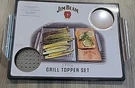 Jim Beam 2-PIECE Grill Topper Set Stainless Steel Surface & Cedar Woodplank Nib. Fixed Price $18.89.