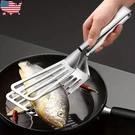 Stainless Steel Steak Clamp Food Clip Tongs Bread Meat Bbq Kitchen Cooking Tool. Fixed Price $6.00.