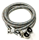 2PK Shark Industrial Washer Hoses-elbows One End-ss Braided-red/blue Lined. Fixed Price $20.95.