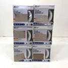 Lot Of 6 Commercial Electric 4 In. White Baffle Led Recessed Kit 2700-5000K. Fixed Price $44.54.