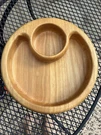 Crate & Barrel Ceramic Chip And Dip Bowl Tray Round 12". Fixed Price $33.00.
