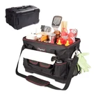 Chyaidach Large Grill Caddy With Hard Bottom, Portable Foldable Griddle Black. Fixed Price $64.99.