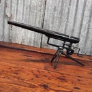 Vintage WW1 Milton Bradley Big Dick Machine Gun Cast Iron Wooden Toy Usa 1920S. Fixed Price $1249.00.